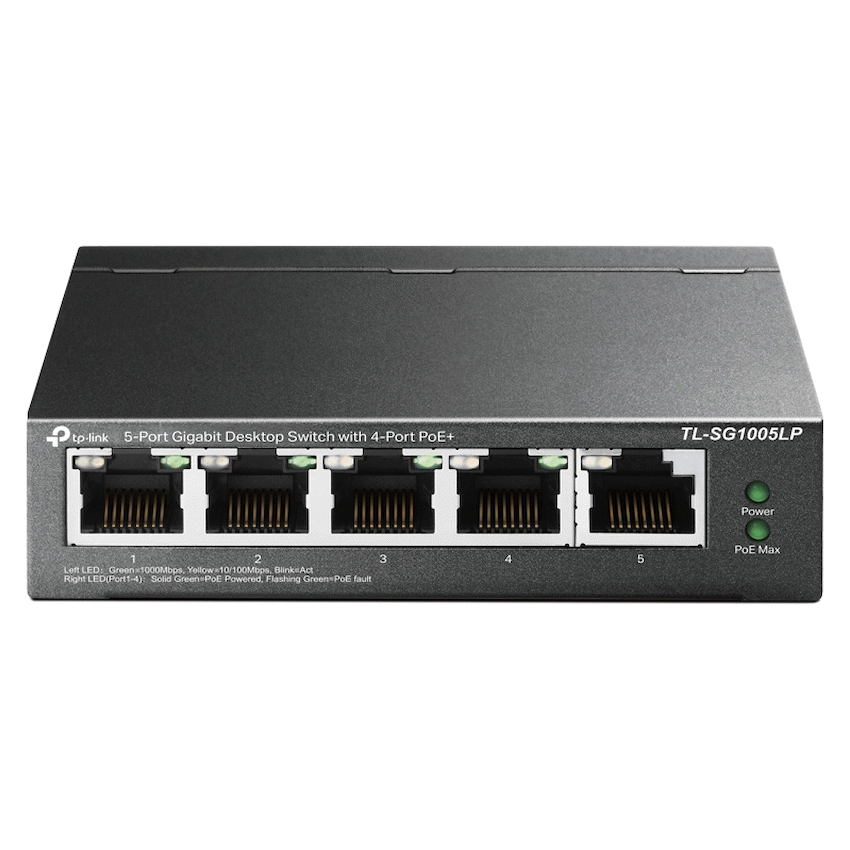 TP-Link TL-SG1005LP 5-Port Gigabit Desktop Switch with 4-Port PoE+