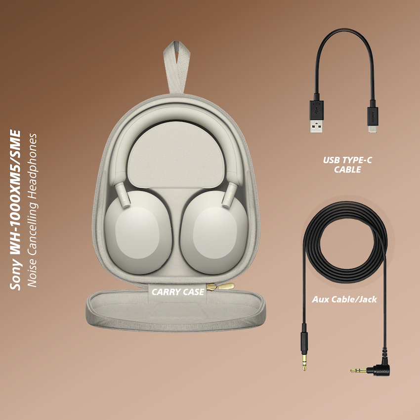 Sony WH1000XM5 (Silver) Noise-Cancelling BT Headphones