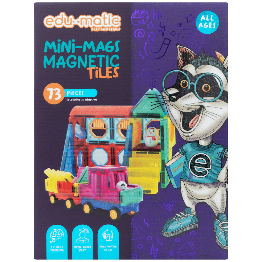 73 Magnetic Tiles, Windows, Stickers and Snowmen