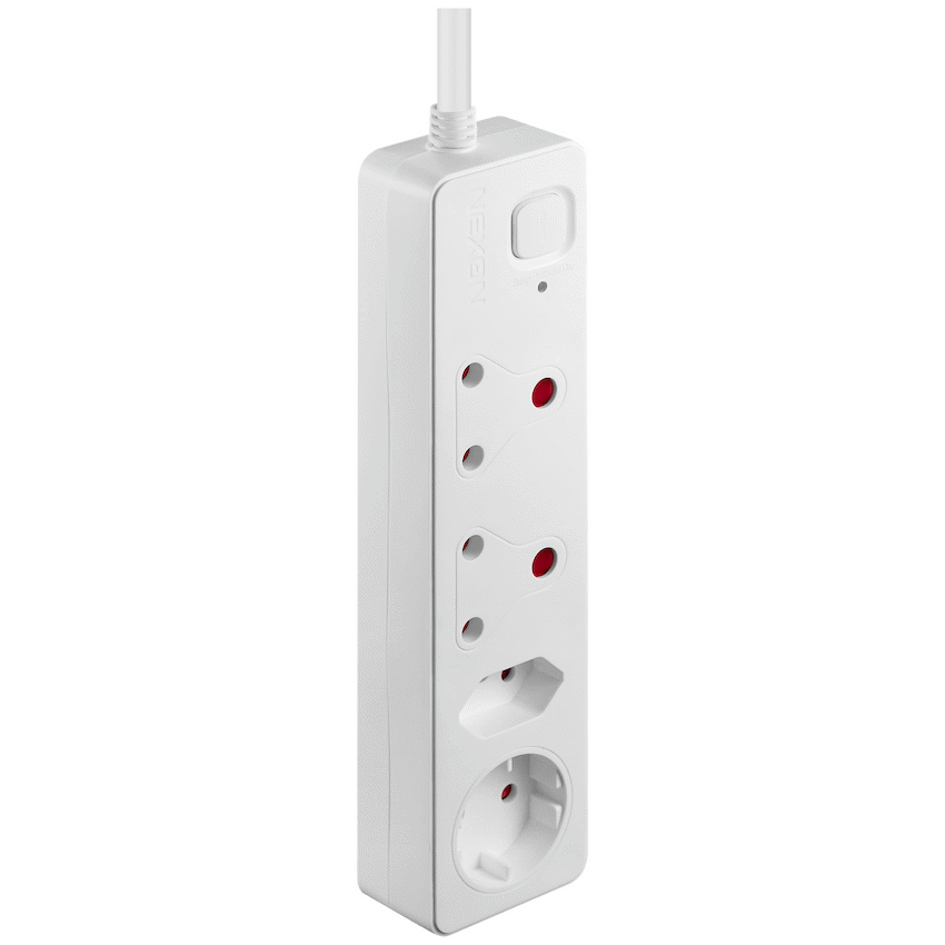Nexon 4-Way Medium Surge-Protected Multiplug 0.5m - White