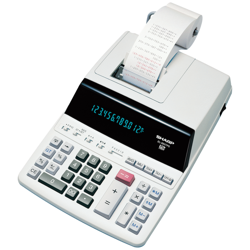 Sharp EL-2607V Premium Fast Printer Calculator AC Powered - Guards On Duty Shop & Security Guards