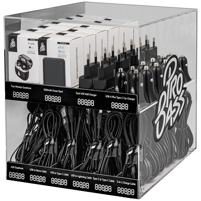 Pro Bass on the Go PDQ Acrylic Stand - 2 Tier - Empty