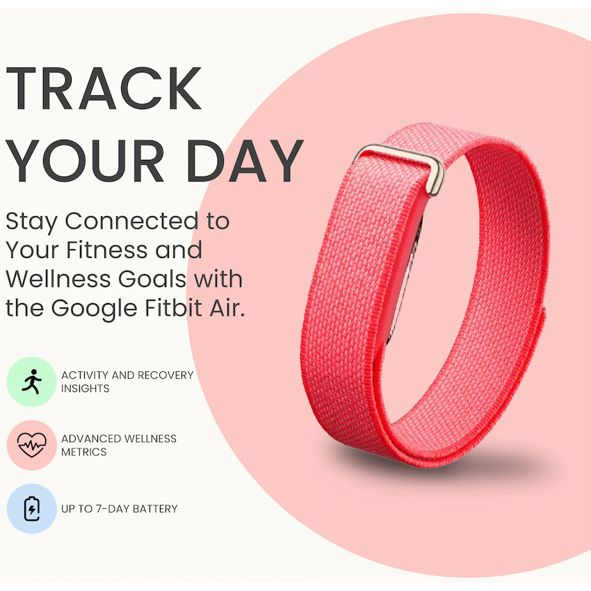 Google Fitbit Air Fitness Activity Tracker Band - Berry