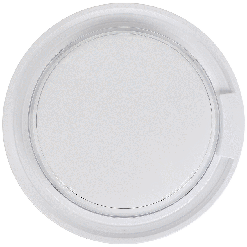 Ellies Cresent Series AC 24W Round LED Bulkhead - PC - WT