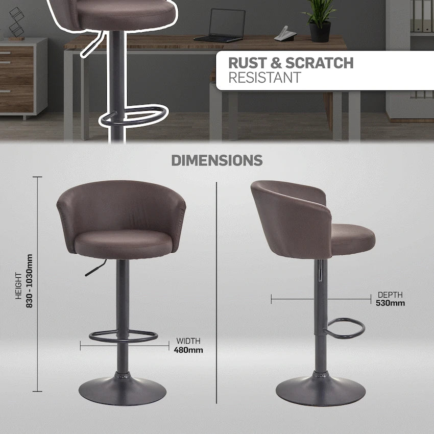 Everfurn Titan Barstool Brown - Single