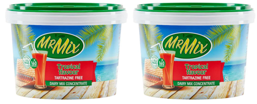 2 X 5L MR MIX DAIRY BLEND MIX TROPICAL BUCKET 1 + 7 (Sold 2 X 5L Buckets) Mr Mix Tropical 5L Bucket