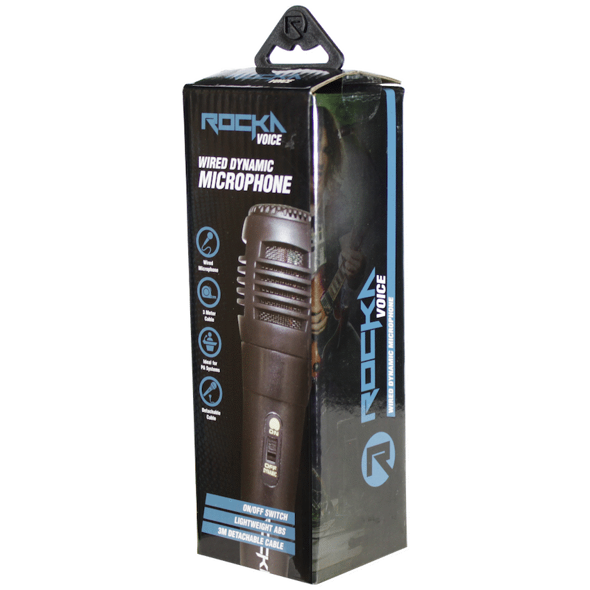Rocka Voice series ABS wired microphone - Black