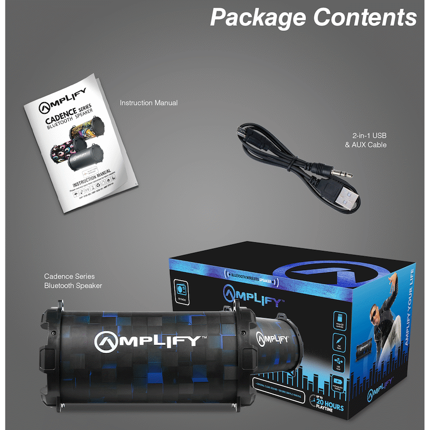 Amplify Cadence series speaker - Black - Guards On Duty Shop & Security Guards