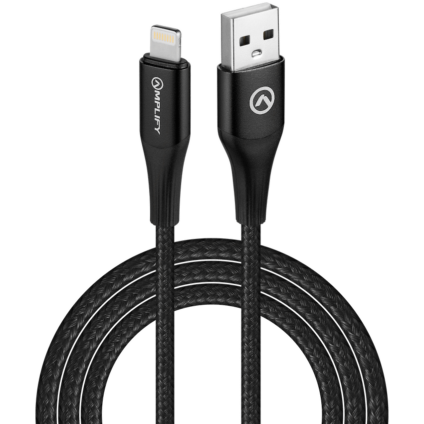 Amplify Linked Series USB to Lightning Braided Cable - Black 1m - Guards On Duty Shop & Security Guards