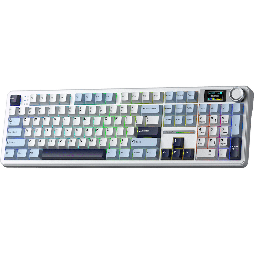 Aula Mechanical Gasket LCD Full Keyboard Multimode - Black/Grey - Guards On Duty Shop & Security Guards