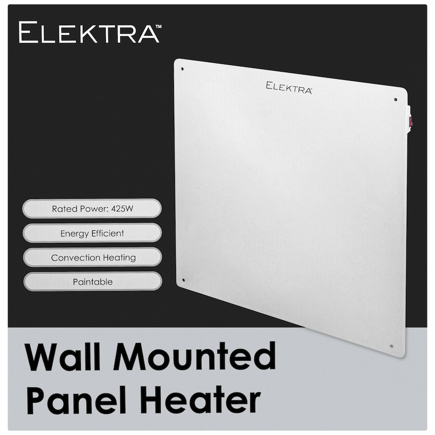 Elektra Wall Mountable Panel Heater - Guards On Duty Shop & Security Guards