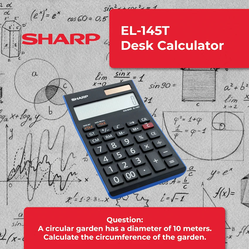 Sharp EL-145T Desk Calculator - 14 Digit Tax - Guards On Duty Shop & Security Guards