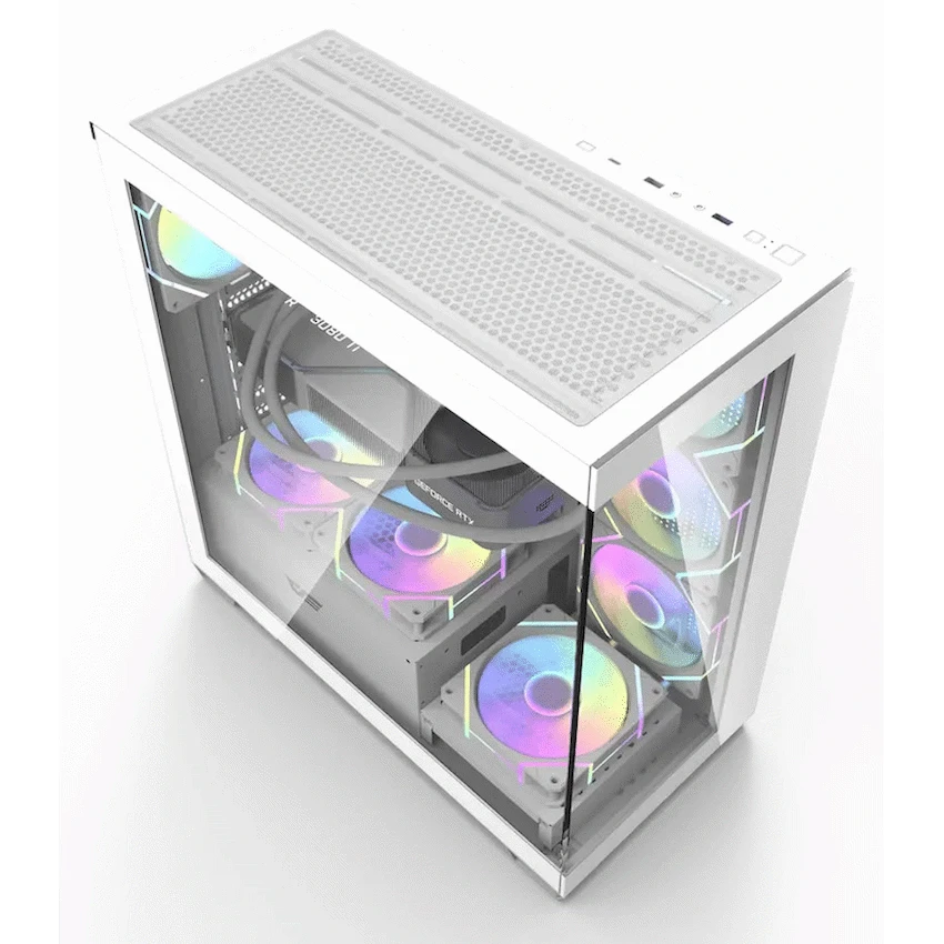 darkFlash DS900 ATX Computer Case - White - Guards On Duty Shop & Security Guards