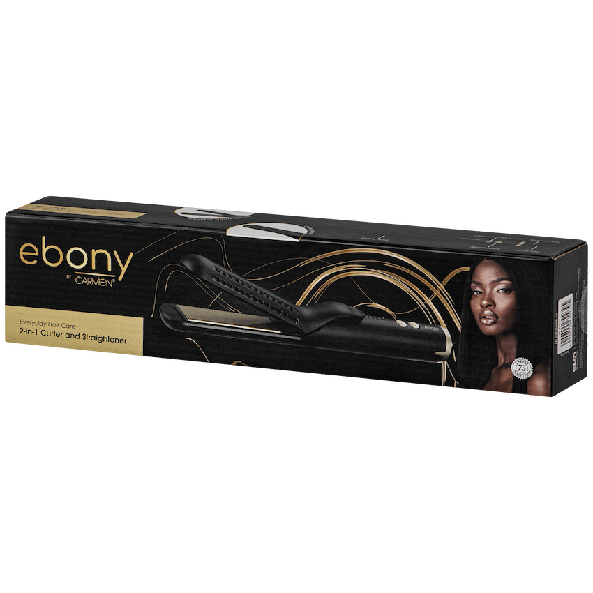 Carmen 2-in-1 Curler and Straightener - Ebony