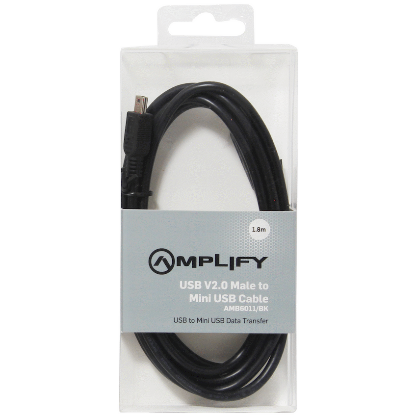 Amplify Cable - USB 2.0AM to Mini USB 1.8m - Guards On Duty Shop & Security Guards