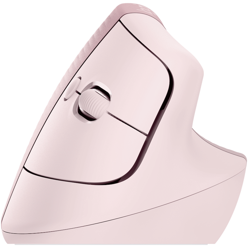 Logitech(R) Lift Vertical Ergonomic Mouse - Rose/Dark Rose