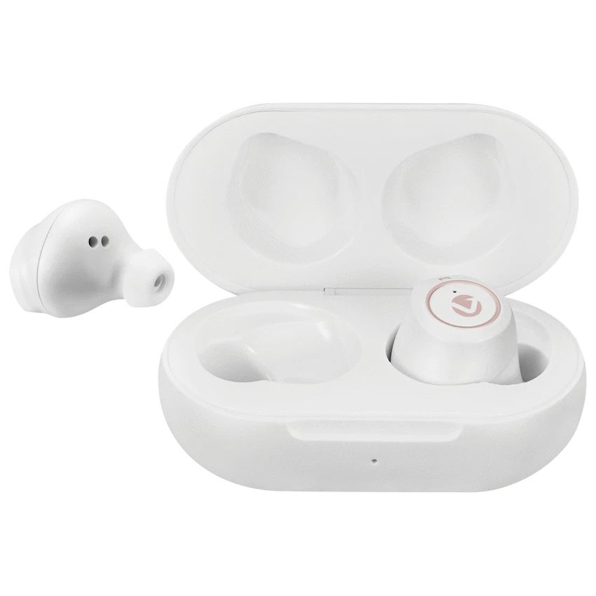 Volkano Taurus Series True Wireless Earphones with Charging Case - White