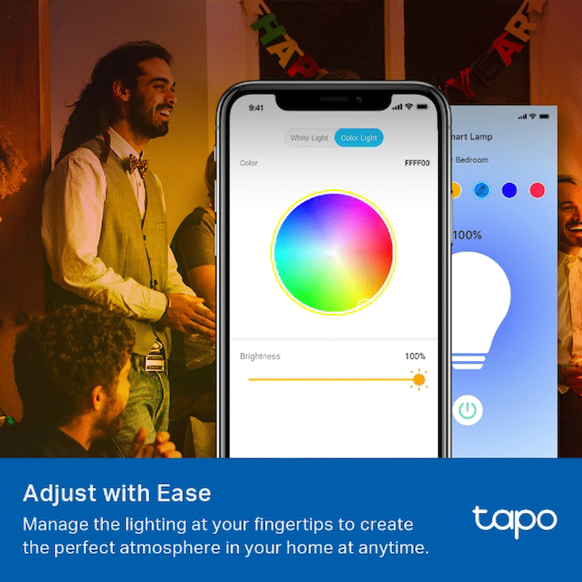 Tapo L530B (2-Pack) Smart Wi-Fi Light Bulb - Multicolour