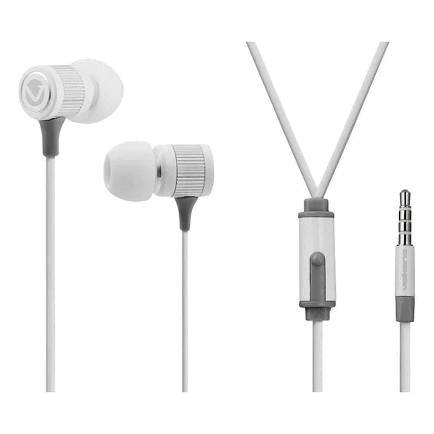 Volkano Earphones with Mic - Stannic Series - White
