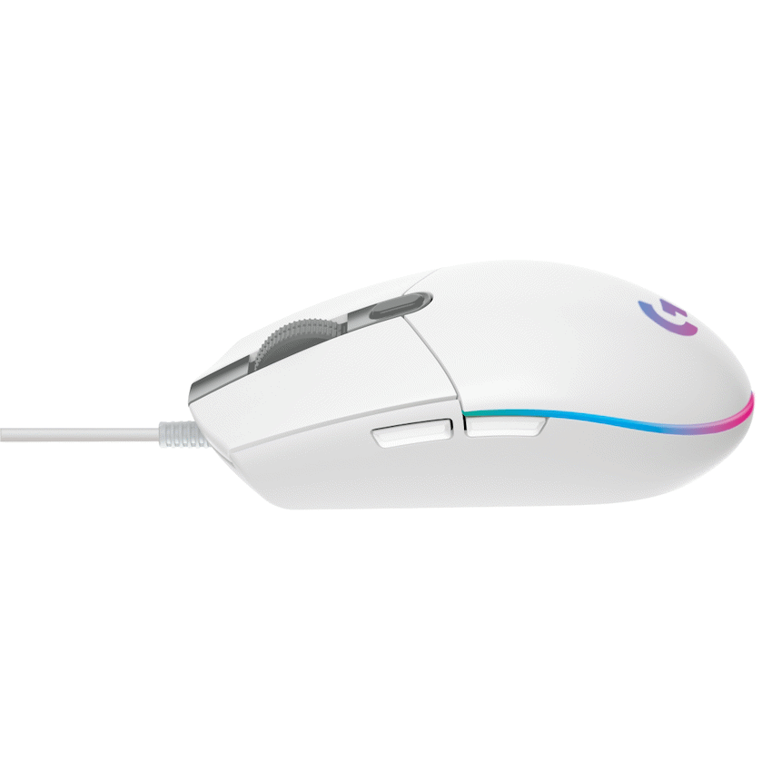 Logitech Gaming G102 LightSync RGB Mouse 200DPI to 6000DPI adjustable optical sensor;White