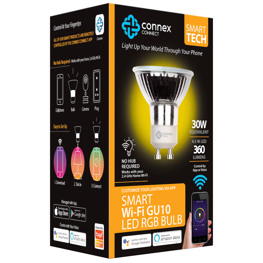 Smart Wi-Fi Bulb 4.5w LED RGB White GU10