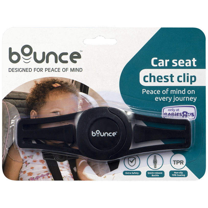 Bounce Baby Bounce Car Seat Strap Chest Clip Black