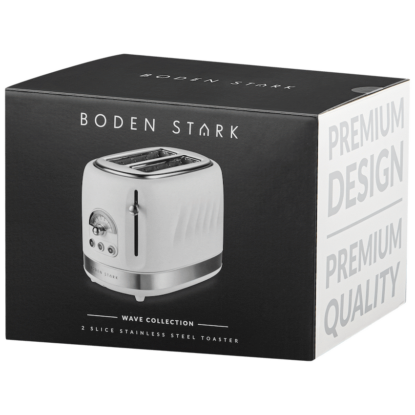 Boden Stark 2-Slice Stainless Steel Toaster - White - Guards On Duty Shop & Security Guards