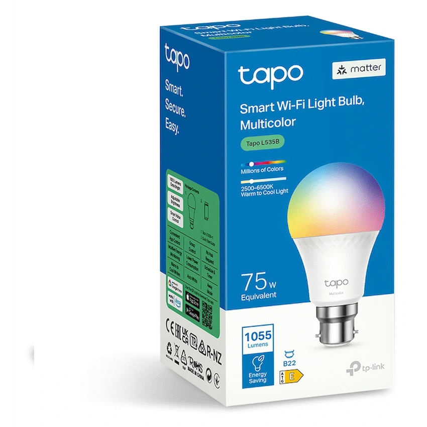 Tapo TP-Link Tapo Smart Wi-Fi Light Bulb - Multicolor