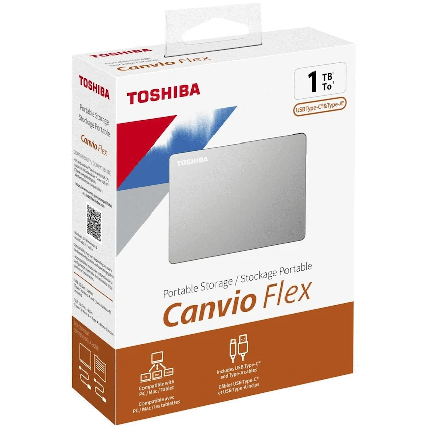 EXT 2.5" 1TB CANVIO FLEX Silver
