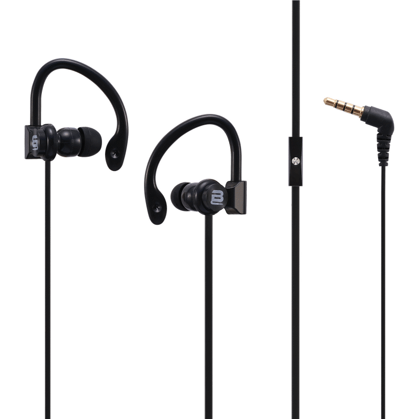 Bounce Break Series Hook-On Earphones - Black