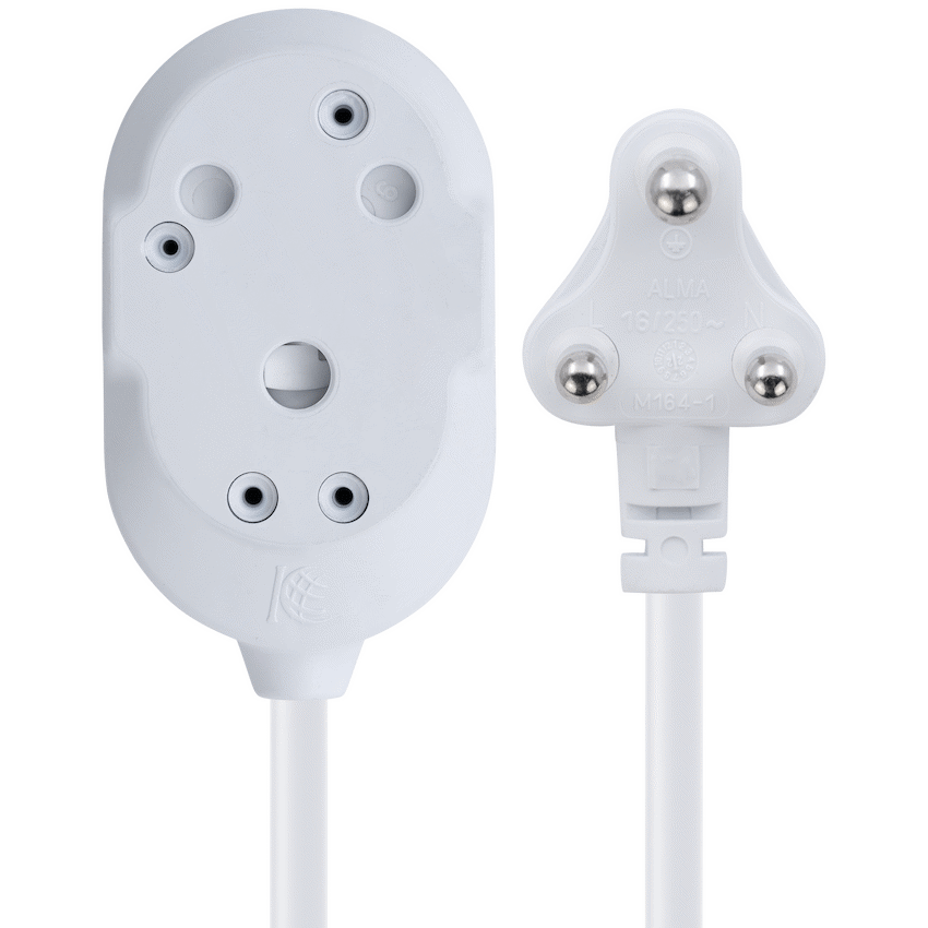 SWITCHED LIGHT DUTY Back To Back(BTB) EXTENSION LEADS 3M - WT