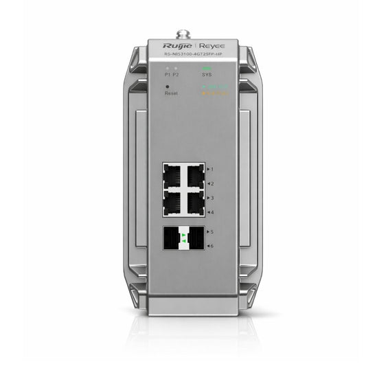 Reyee 4 Port 1GE PoE Cloud Managed Industrial Switch with 2 SFP 1GE Uplinks