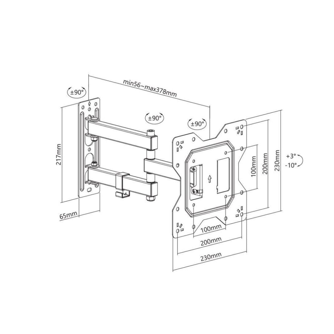 Bracket 23" -  43" Full Motion, 30Kg
