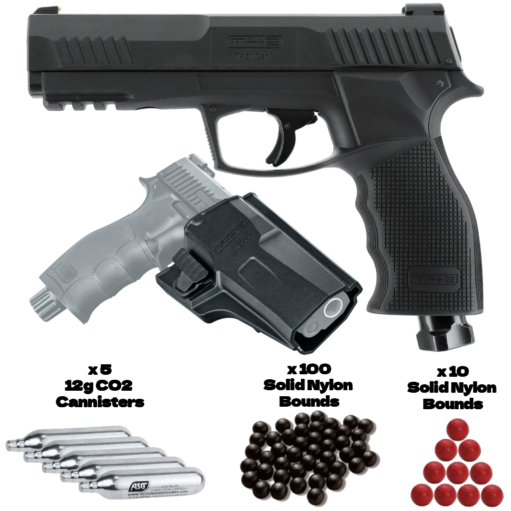 Umarex T4E TP50 Gen2 13 Joules Self Defense Pistol 0.50cal - 2.4066 Field Ready Package