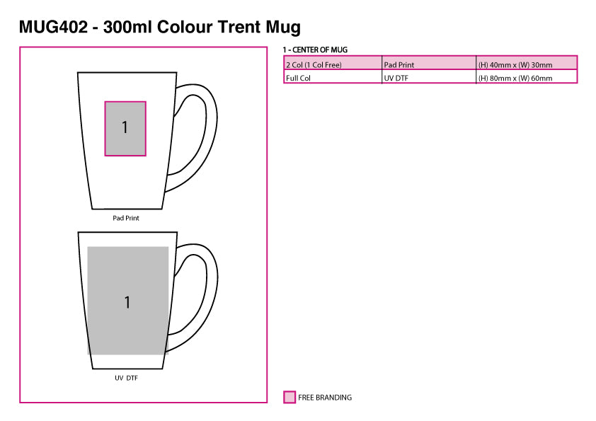 300ml Colour Trent Mug