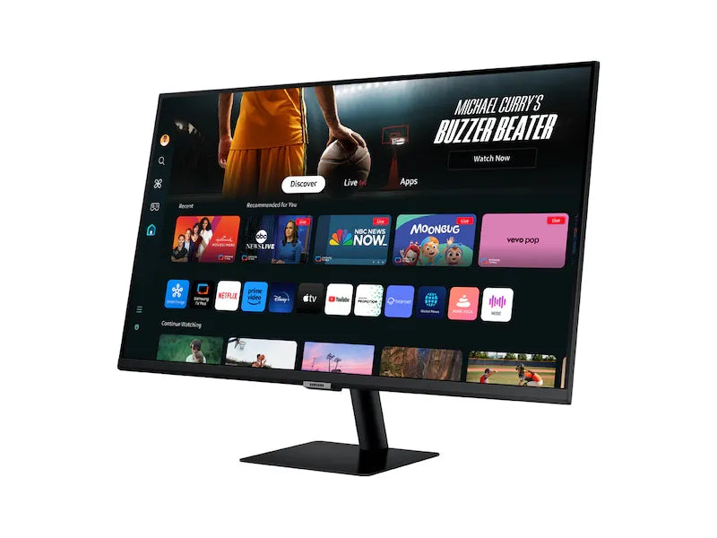 SAMSUNG SMART M70D FLAT 32" DISPLAY VA RESPONSE:5MS GTG AR: 16:09 RESOLUTION: 4K(3,840 X 2,160) (UHD) RR: 60HZ HDMI (X1) USB-C, DP SPEAKER: NO POWER SUPPLY: EXTERNAL TILT: YES SWIVEL: YES PIVOT: YES HEIGHT ADJUST: YES VESA: YES ACCESSORIES: HDMI CABLE, PO - Guards On Duty Shop & Security Guards