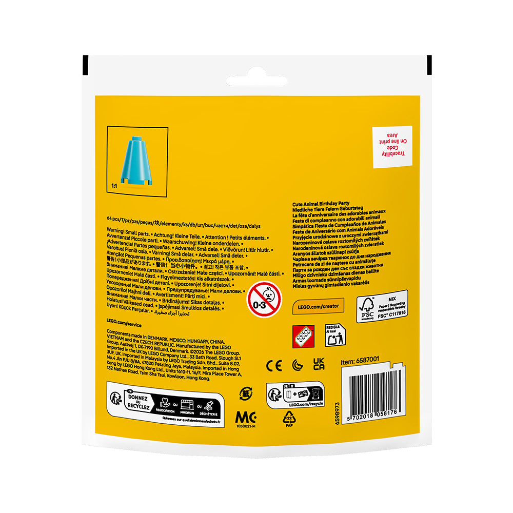 LEGO® CREATOR Cute Animal Birthday Party Recruitment Bag 30715