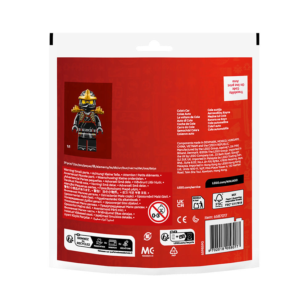 LEGO® NINJAGO® Ninja Cole's Car Recruitment Bag 30723