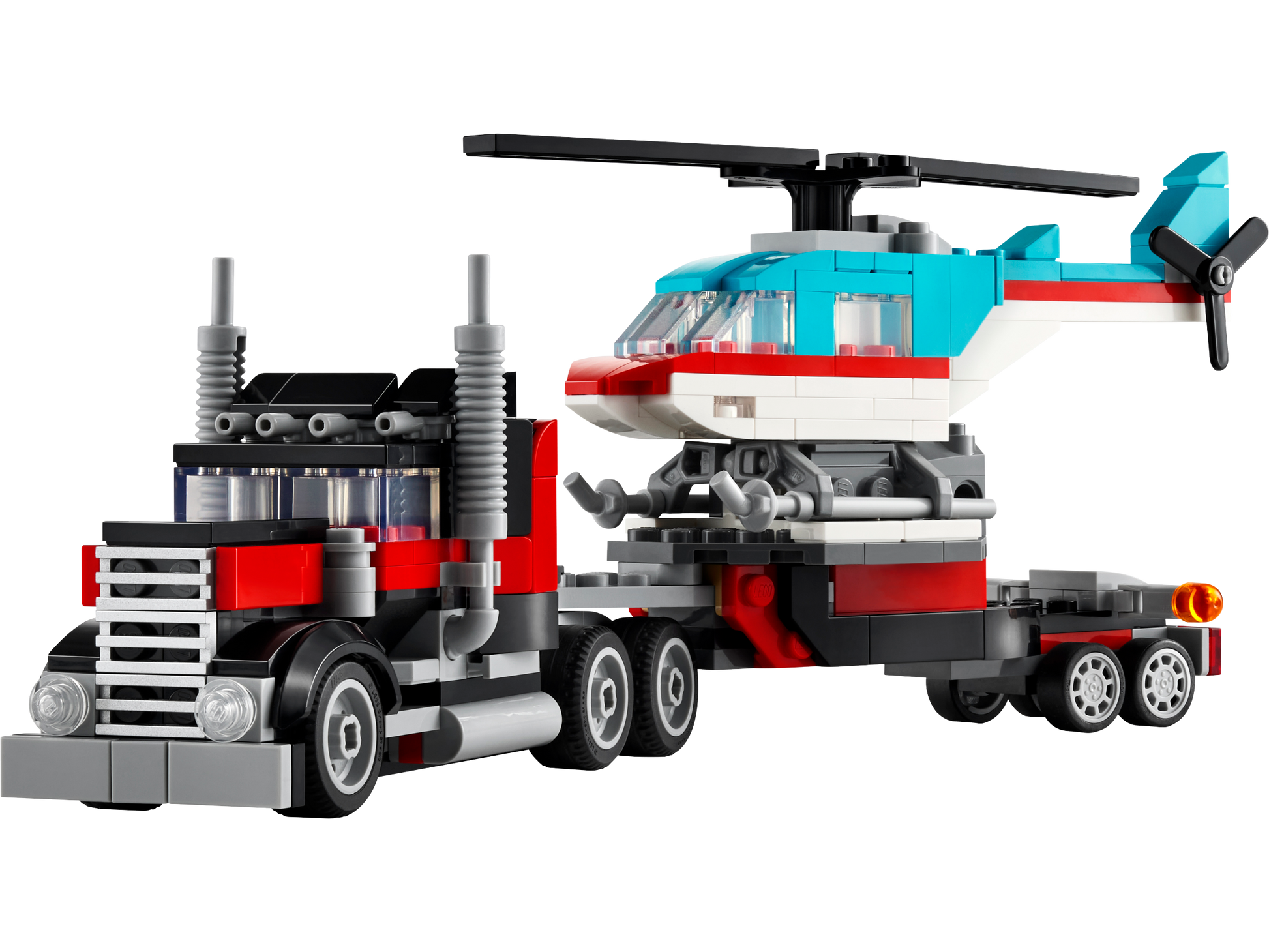LEGO Flat Bed Truck With Helicopter — Set 31146
