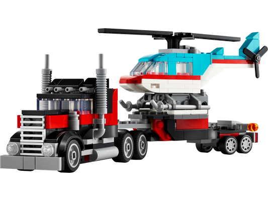 LEGO Flat Bed Truck With Helicopter — Set 31146