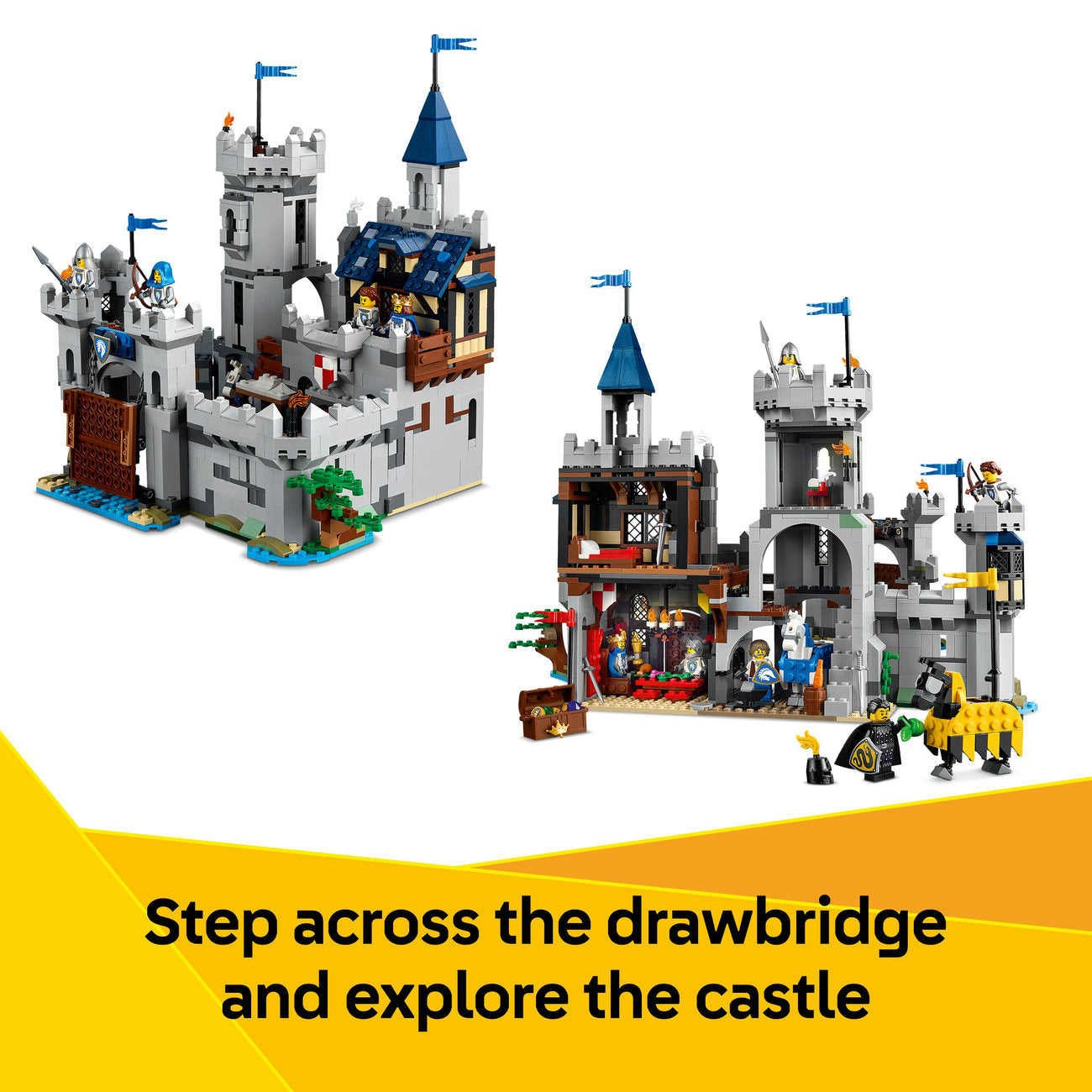 LEGO® Creator 3in1 Medieval Horse Knight Castle Playset Building Toy 31168