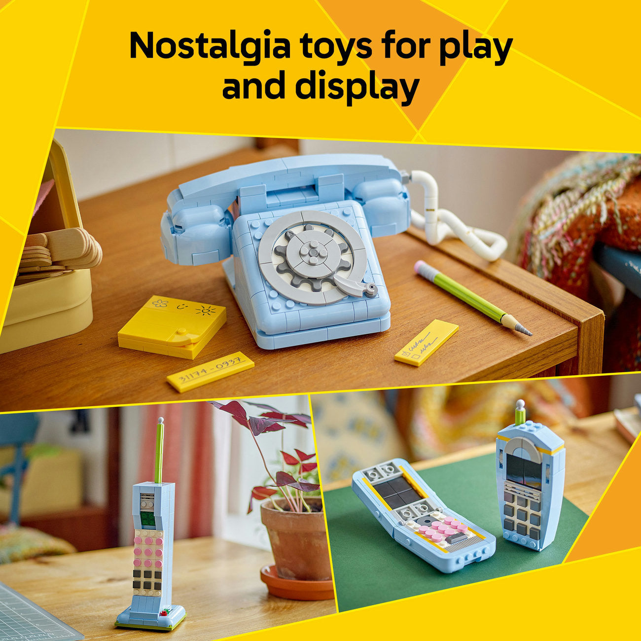 LEGO® Creator 3in1 Retro Telephone Nostalgic and Vintage Toy Phones 31174