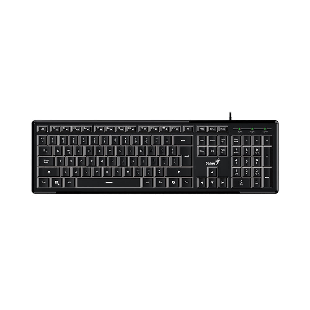 GENIUS SLIMSTAR USB KBD 820 - AI COPILOT (BLACK) - Guards On Duty Shop & Security Guards