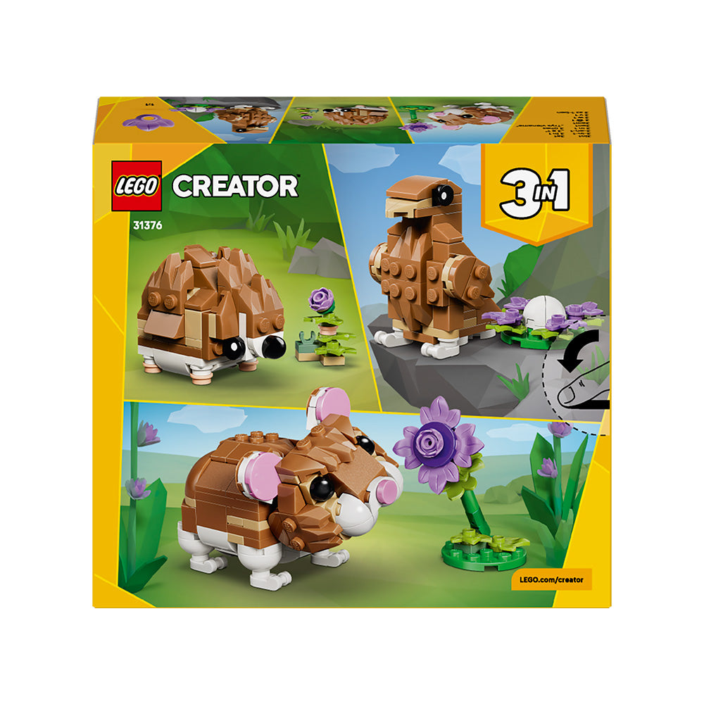 LEGO® Creator 3 in 1 Cute Hamster with a Flower Toy 31376