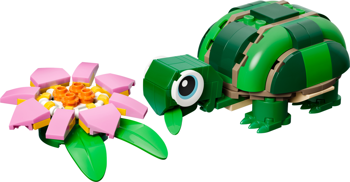 LEGO Turtle With A Water Lily Flower — Set 31377