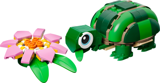 LEGO Turtle With A Water Lily Flower — Set 31377