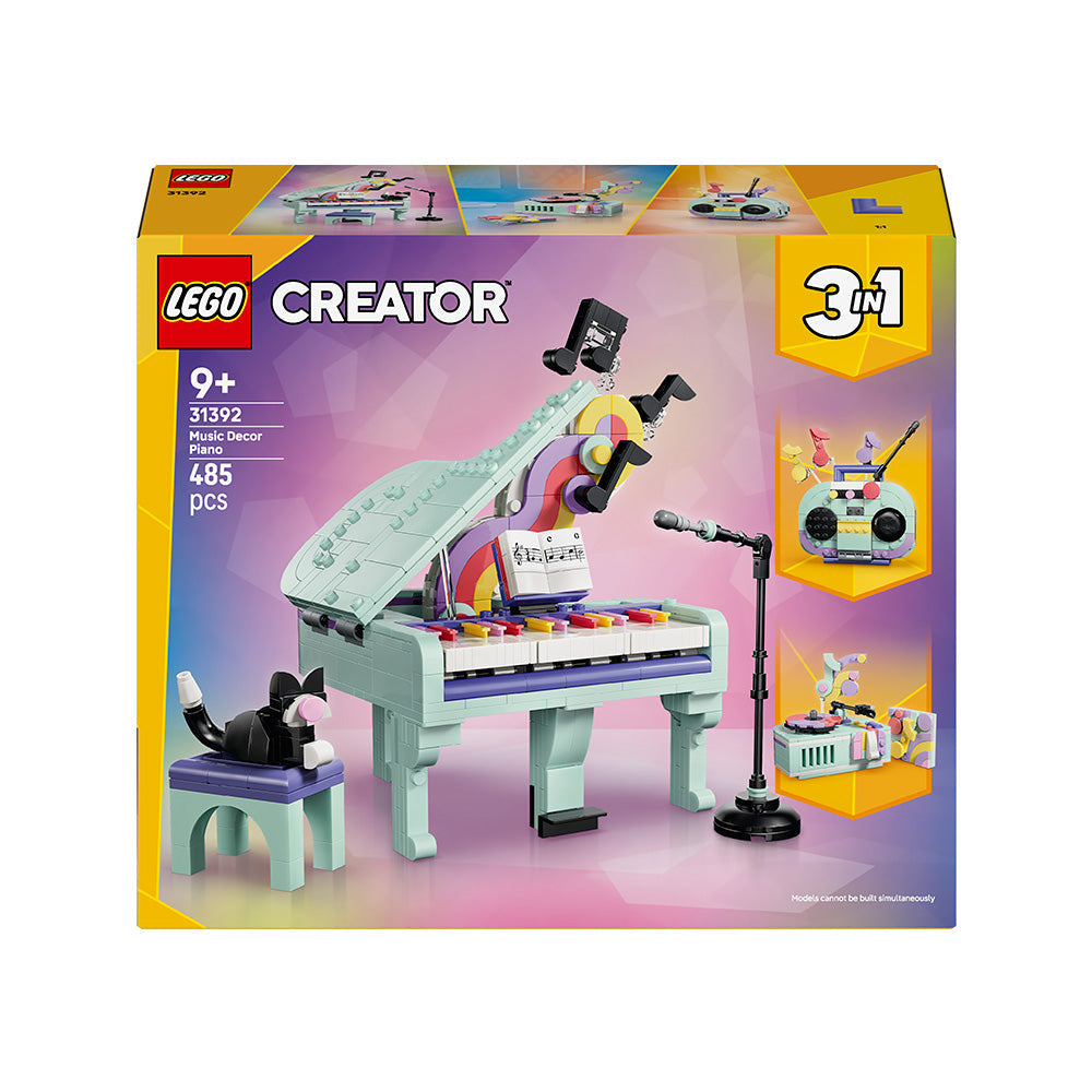 LEGO® Creator 3 in 1 Music Decor Piano with Cat 31392