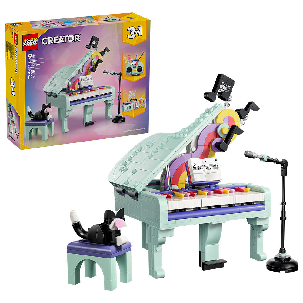 LEGO® Creator 3 in 1 Music Decor Piano with Cat 31392