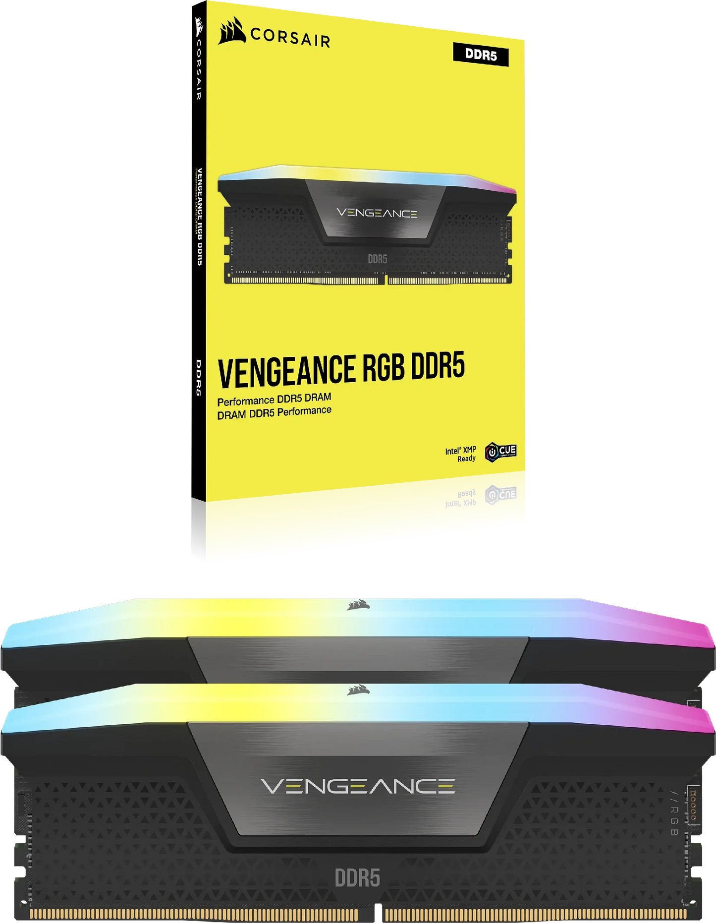 CORSAIR VENGEANCE RGB DDR5 16GB (2 x 8GB) DDR5 5200 CL40-40-40-77 1.25V Intel XMP - BLACK