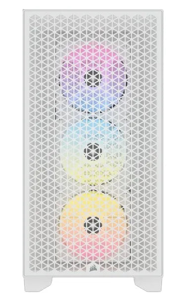 3000D RGB AIRFLOW White Mid-Tower PC Case; 2x 3.5'' |  2x 2.5'' Drive Bays; Up to 360mm Radiator compatible; 3x 120mm fan incl